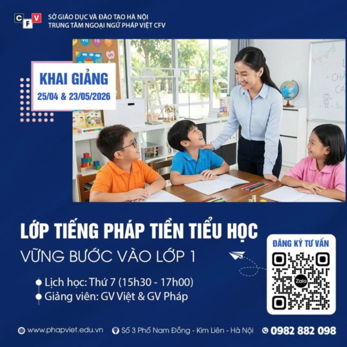 tiếng pháp tiền tiểu học