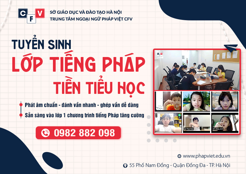 Lớp tiếng Pháp tiền tiểu học tại CFV