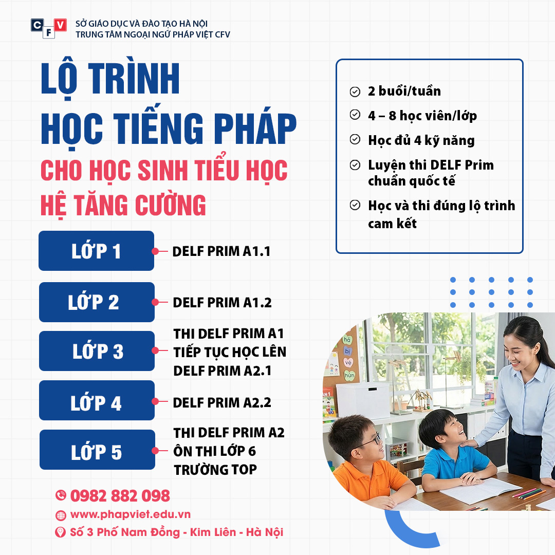 tiếng Pháp cho học sinh tiểu học